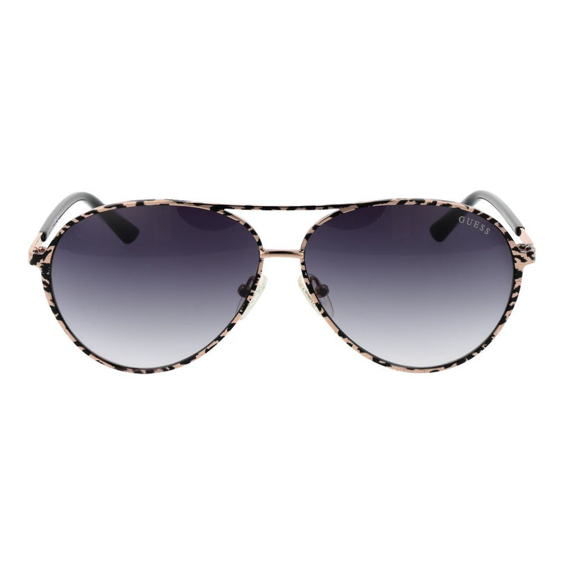 Guess Black Metal Aviator Sunglasses for Women