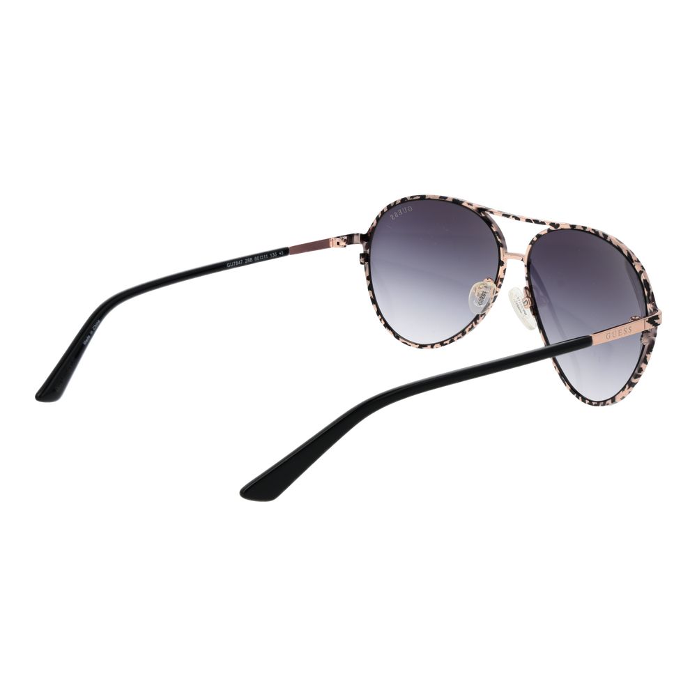 Guess Black Metal Aviator Sunglasses for Women