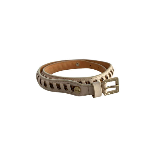 Ceinture pour femme en cuir blanc bourbonien
