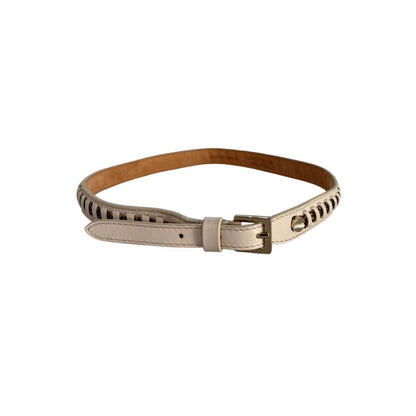 Borbonese White Leather Women's Belt
