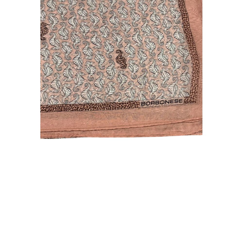 Écharpe en soie rose bourbonienne pour femme