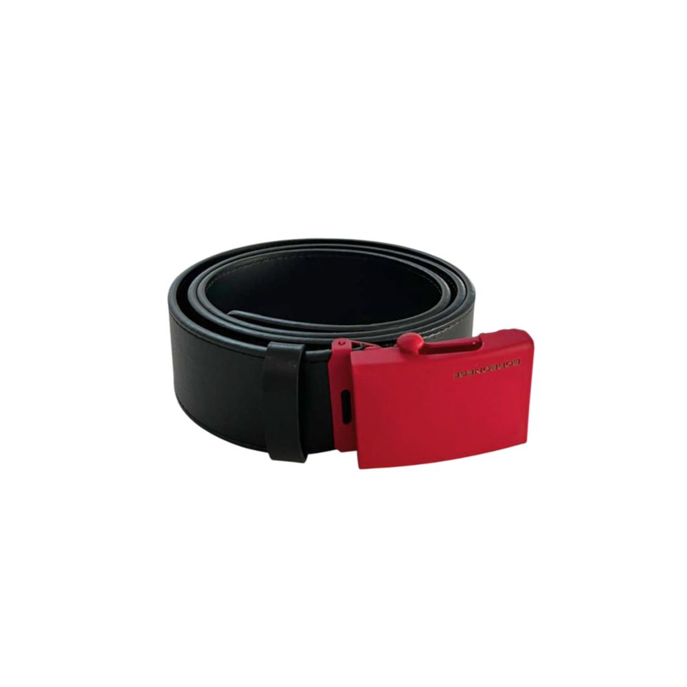 Ceinture en cuir noire pour homme Borbonese