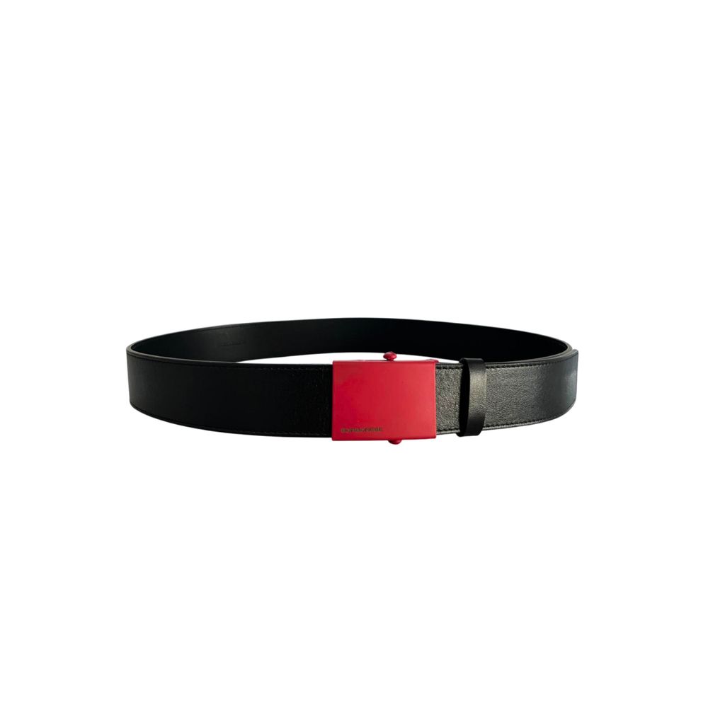 Ceinture en cuir noire pour homme Borbonese