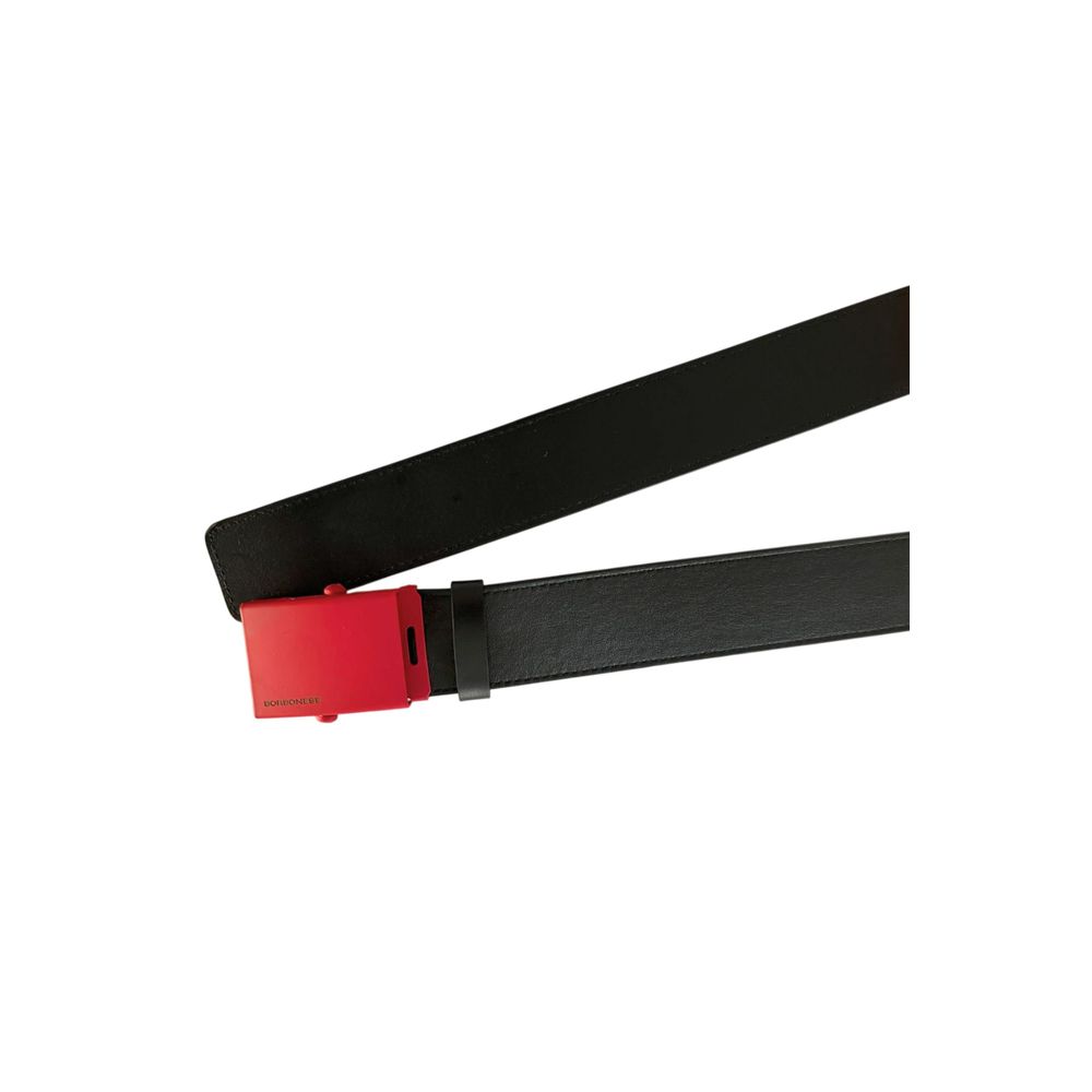 Ceinture en cuir noire pour homme Borbonese