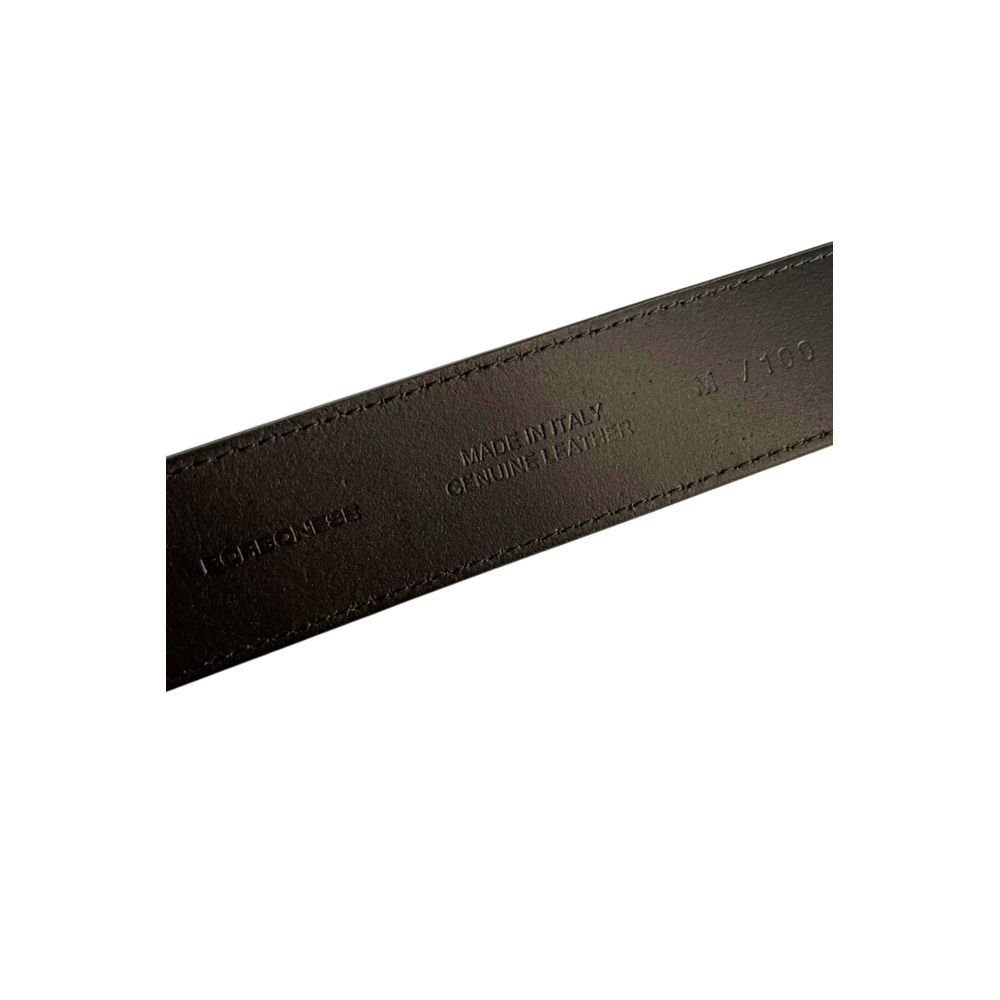 Ceinture en cuir noire pour homme Borbonese