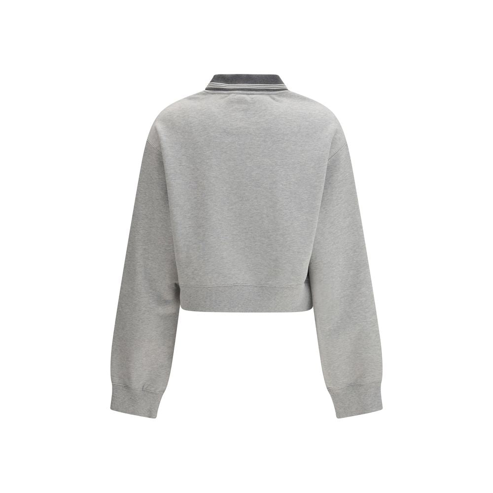 Miu Miu Gray Cotton Sweatshirt for Women - Stylish & Comfortable