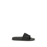 Valentino Garavani Black Rubber Sandals - Viva Superstar Collection