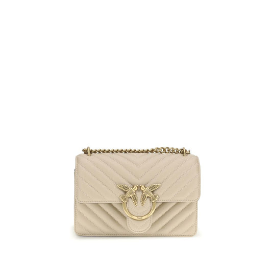 Sac bandoulière PINKO Bos Taurus en cuir de veau beige