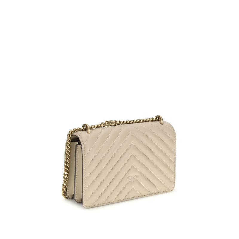 Sac bandoulière PINKO Bos Taurus en cuir de veau beige