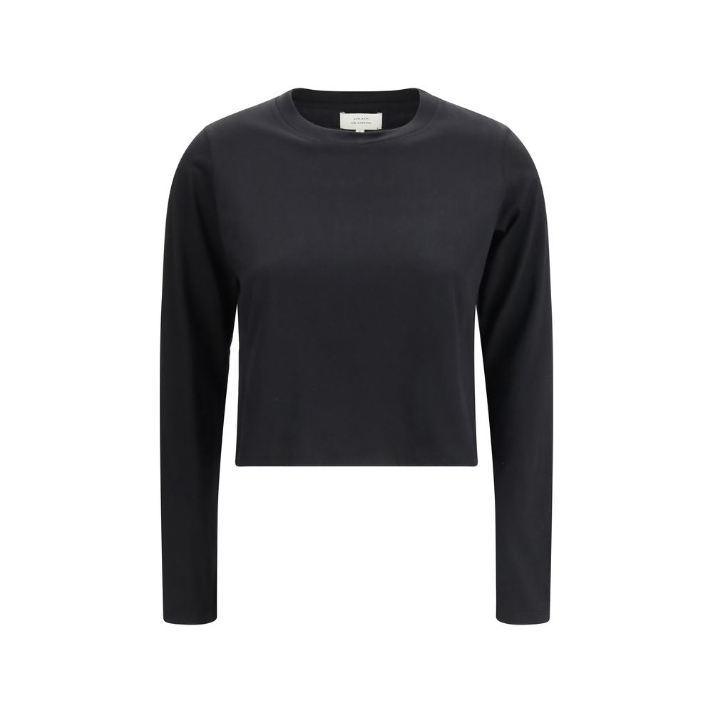 Loulou De Saison Masal T-Shirt Noir en Coton à Manches Longues