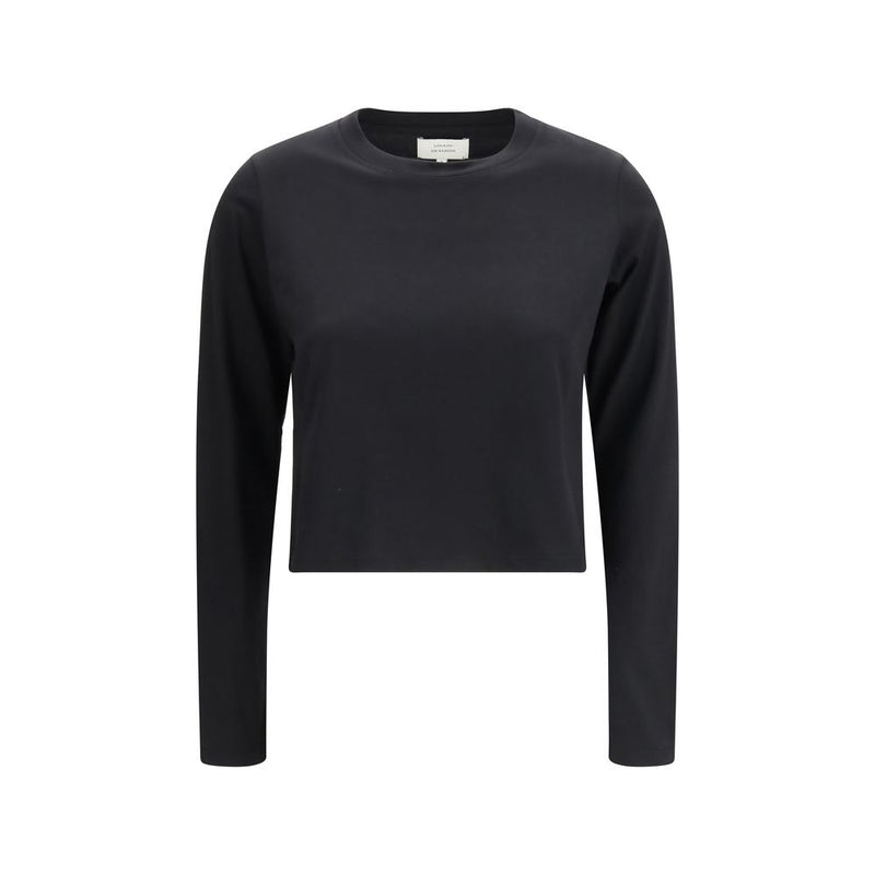 Loulou De Saison Masal T-Shirt Noir en Coton à Manches Longues