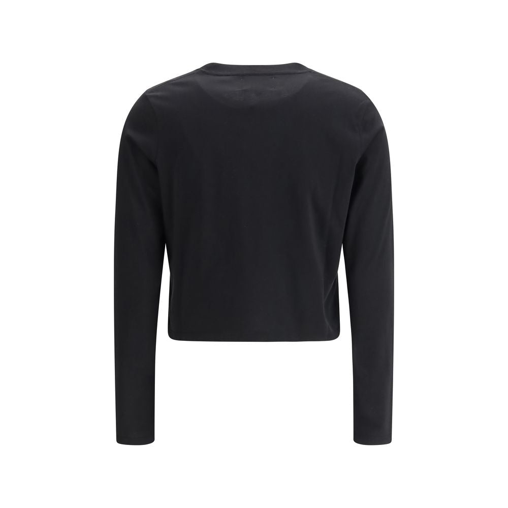 Loulou De Saison Masal T-Shirt Noir en Coton à Manches Longues