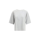 Loulou De Saison Osis T-Shirt en Coton Gris pour Femme