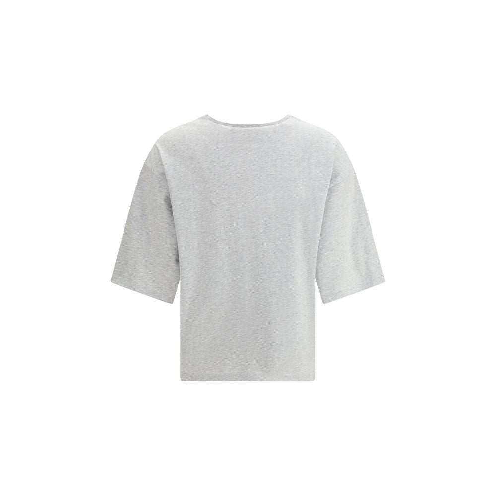 Loulou De Saison Osis T-Shirt en Coton Gris pour Femme