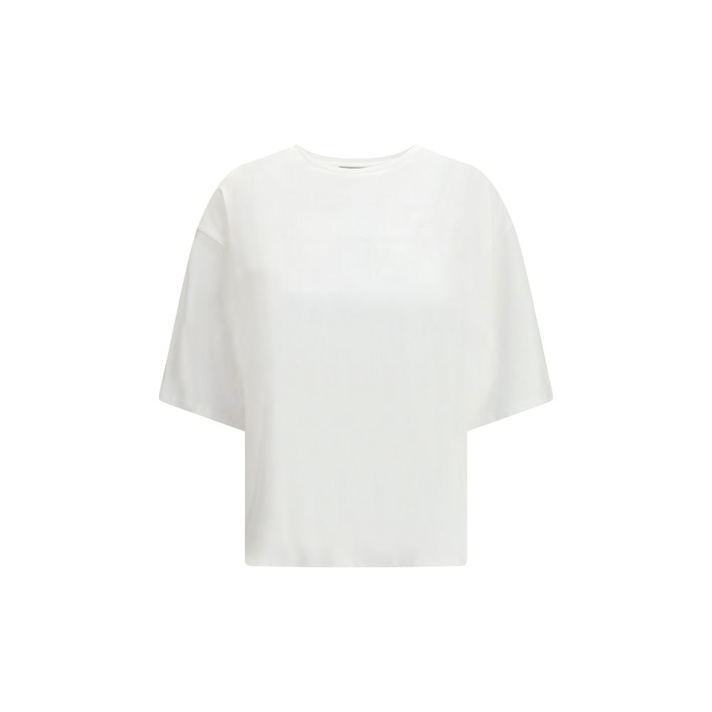 Loulou De Saison Osis White Cotton T-Shirt for Women