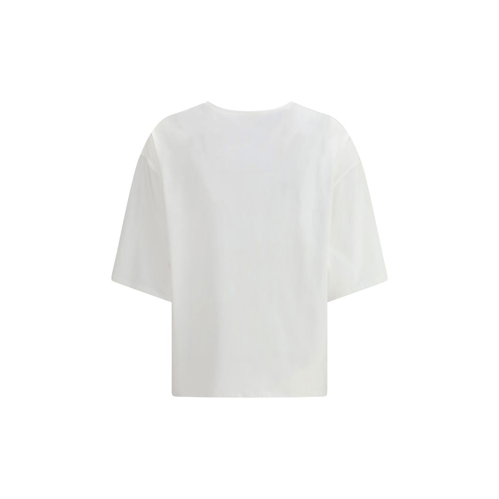 Loulou De Saison Osis White Cotton T-Shirt for Women