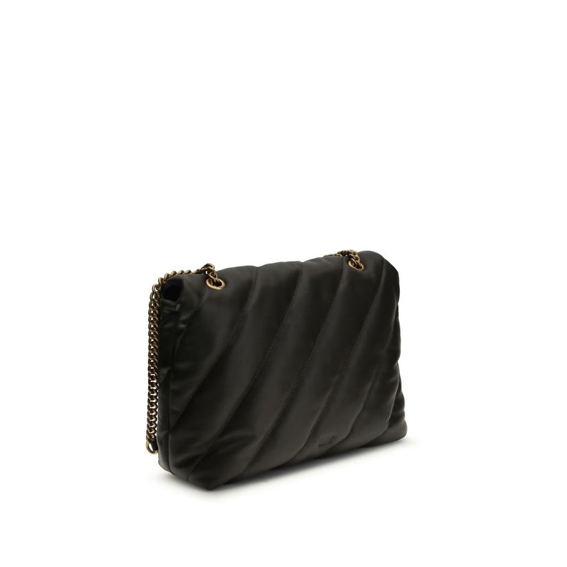 PINKO Bicolor Calf Leather Bos Taurus Shoulder Bag