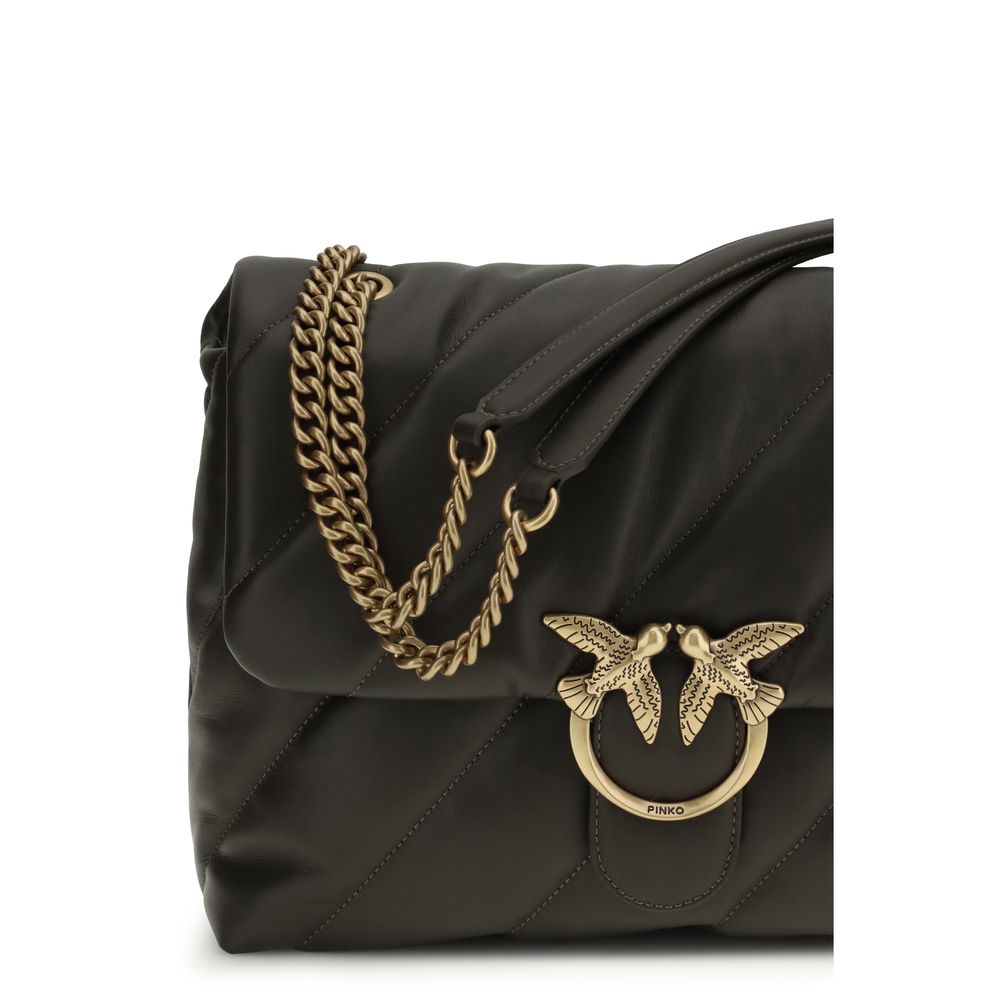 PINKO Bicolor Calf Leather Bos Taurus Shoulder Bag - Élégance et Praticité