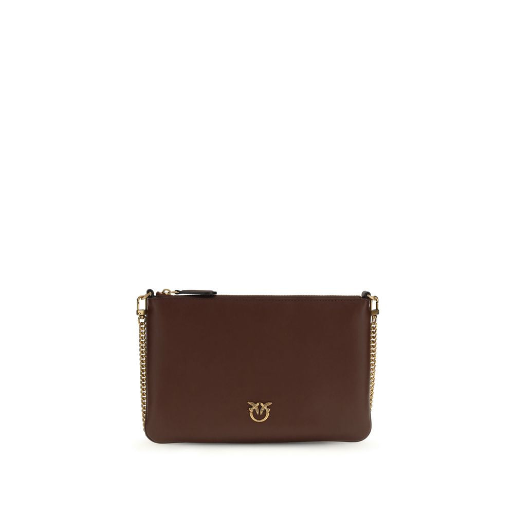 Sac bandoulière PINKO Bos Taurus en cuir de veau bordeaux