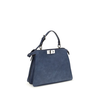 Fendi Blue Calf Leather Bos Taurus Shoulder Bag