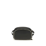 Valentino Garavani Black Calf Leather Bos Taurus Shoulder Bag