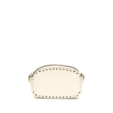 Valentino Garavani Cream Calf Leather Bos Taurus Shoulder Bag