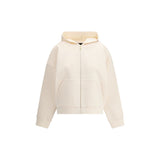 Fabiana Filippi White Modal Sweatshirt with Hood for Women