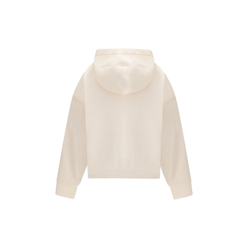 Fabiana Filippi White Modal Sweatshirt with Hood