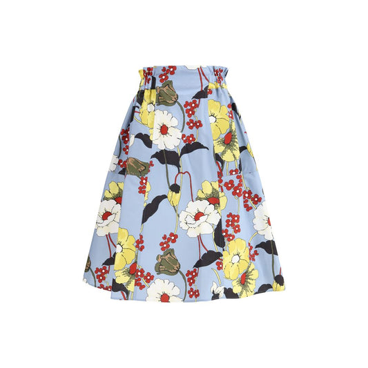 Jupe midi en coton multicolore Marni