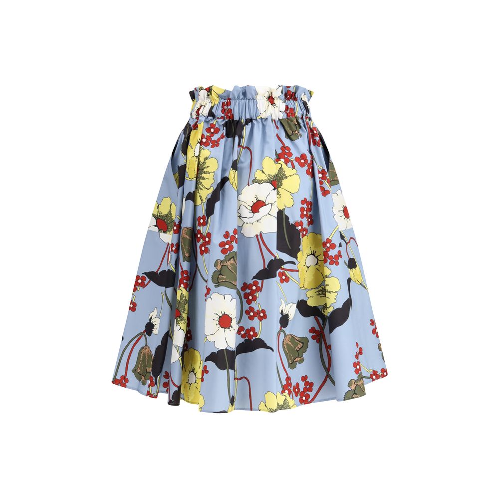 Jupe midi en coton multicolore Marni