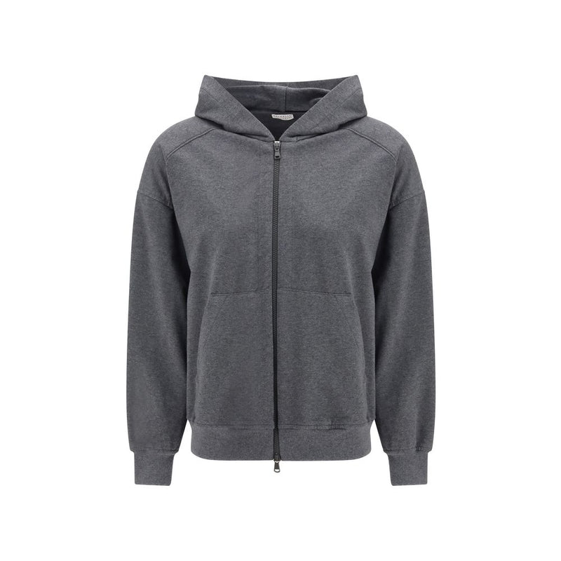 Brunello Cucinelli Gray Cotton Sweatshirt for Women