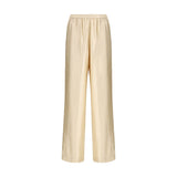 Loulou De Saison Kadala Cream Viscose Casual Pants for Women
