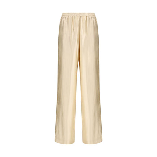 Loulou De Saison Kadala Cream Viscose Casual Pants for Women