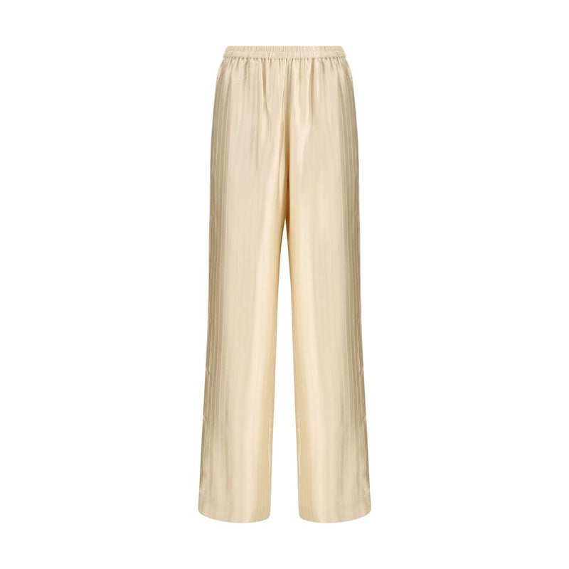 Loulou De Saison Kadala Cream Viscose Casual Pants for Women