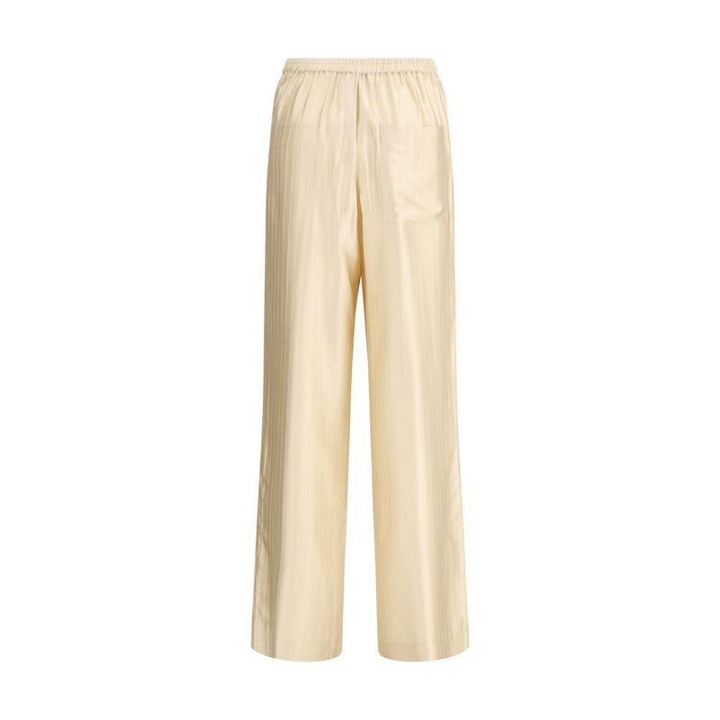 Loulou De Saison Kadala Cream Viscose Casual Pants for Women