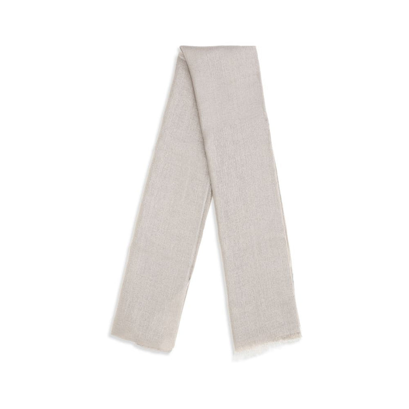 Brunello Cucinelli Beige Cashmere and Silk Scarf