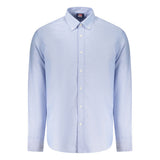 Norway 1963 Azzurro Cotton Men's Shirt - Sophisticated Style