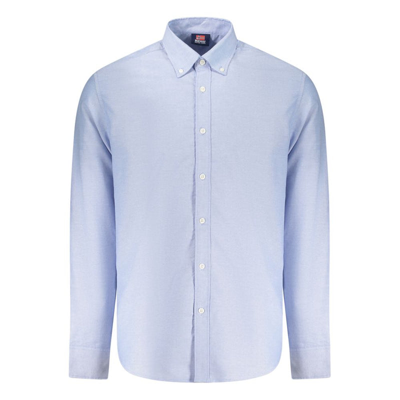Norway 1963 Azzurro Cotton Men's Shirt - Stylish & Versatile