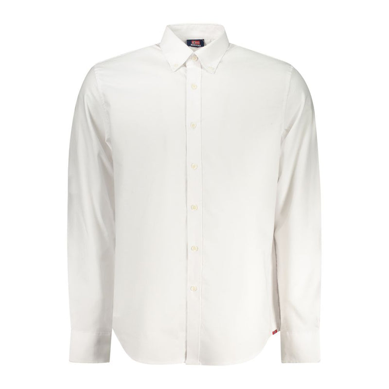 Norway 1963 Bianco Cotton Men's Shirt - Classic Elegance