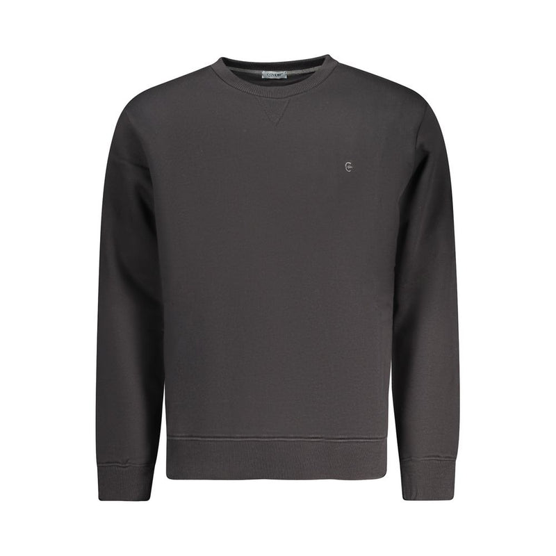 Coveri Moving Black Cotton Men's Sweatshirt - Stylish and Comfortable