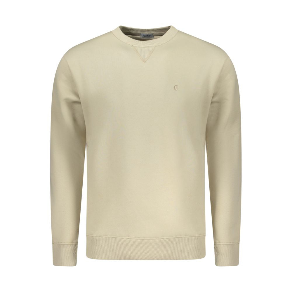 Coveri Moving Beige Cotton Men Sweatshirt - Stylish Comfort
