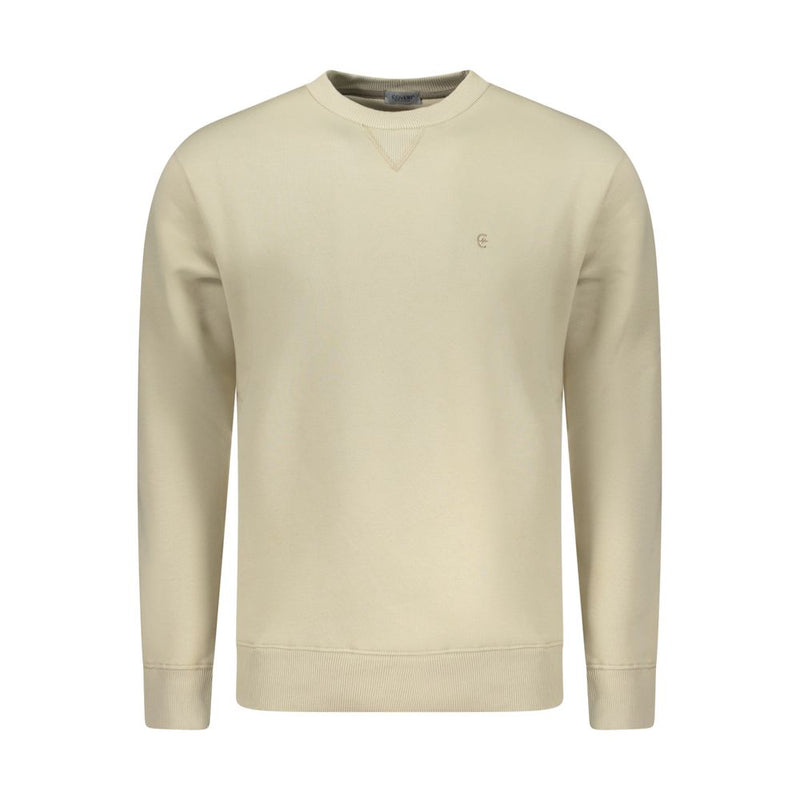 Coveri Moving Beige Cotton Men Sweatshirt - Stylish Comfort