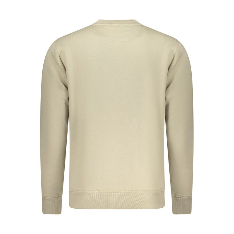 Coveri Moving Beige Cotton Men Sweatshirt - Stylish Comfort
