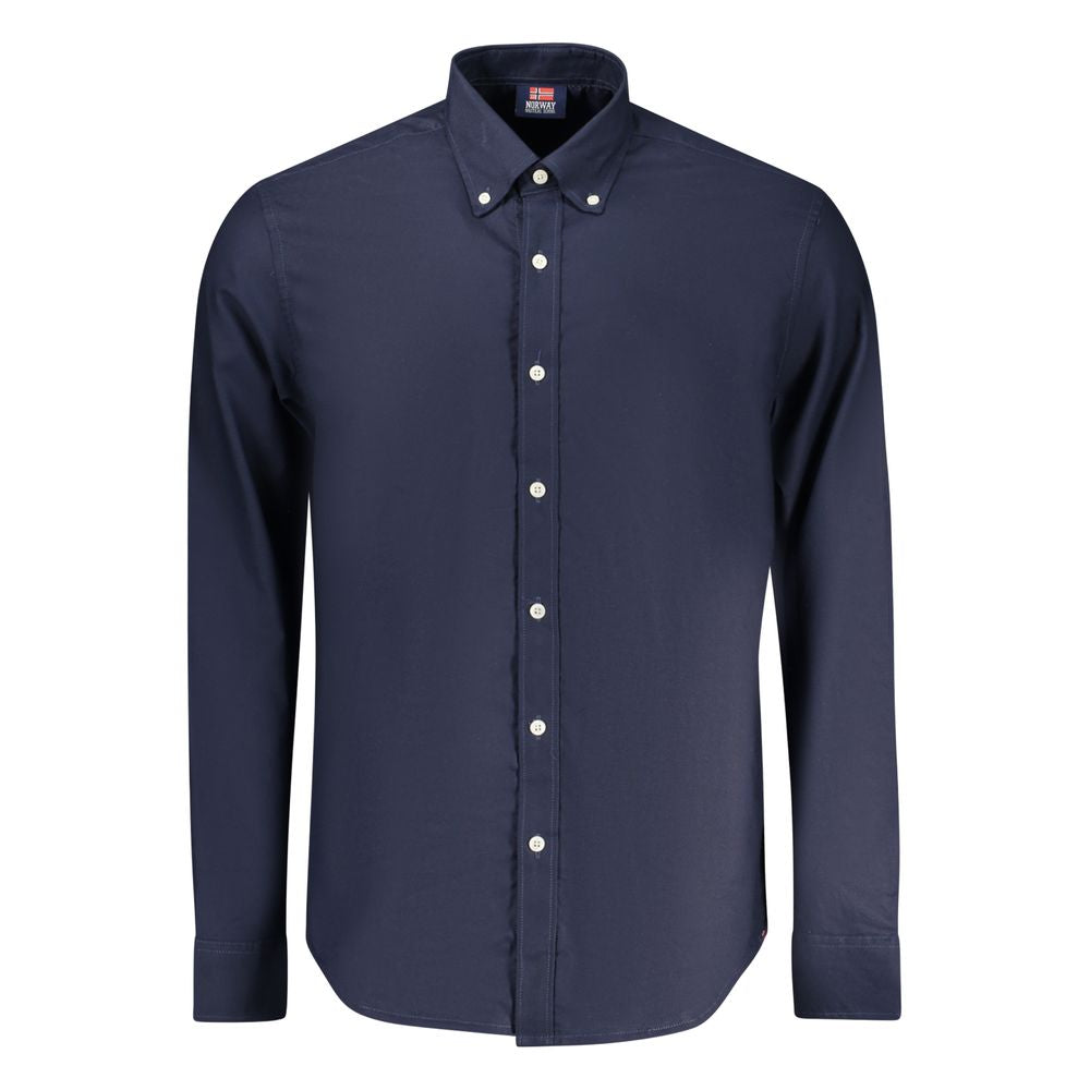 Chemise en Coton Bleue Norway 1963 pour Homme
