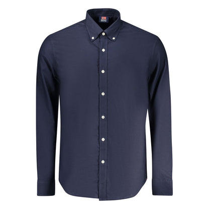 Chemise en coton bleu, Norvège, 1963