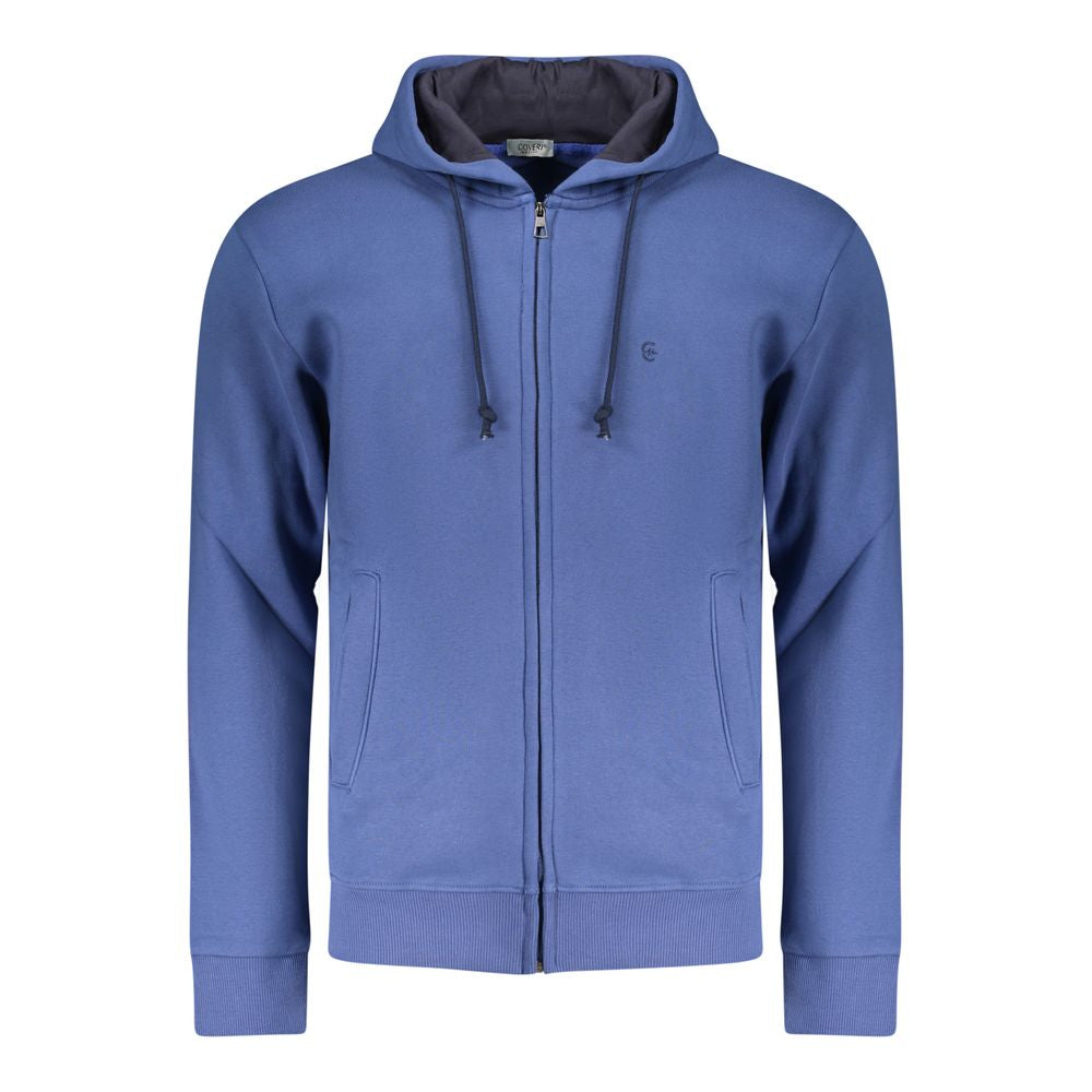 Sweat-shirt Coveri Moving bleu en coton pour homme