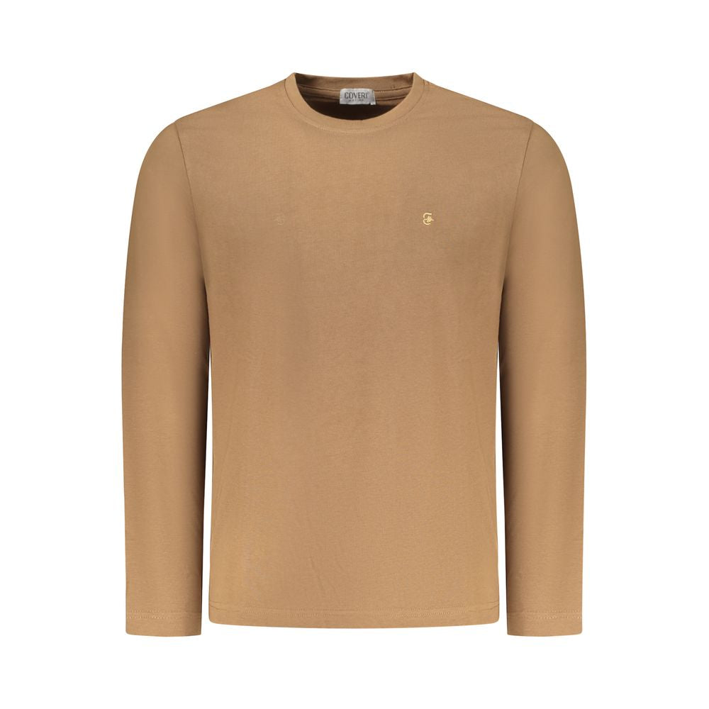 T-Shirt en Coton Marron Coveri Moving pour Homme