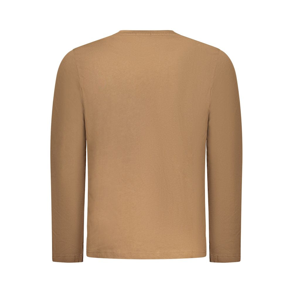 T-Shirt en Coton Marron Coveri Moving pour Homme