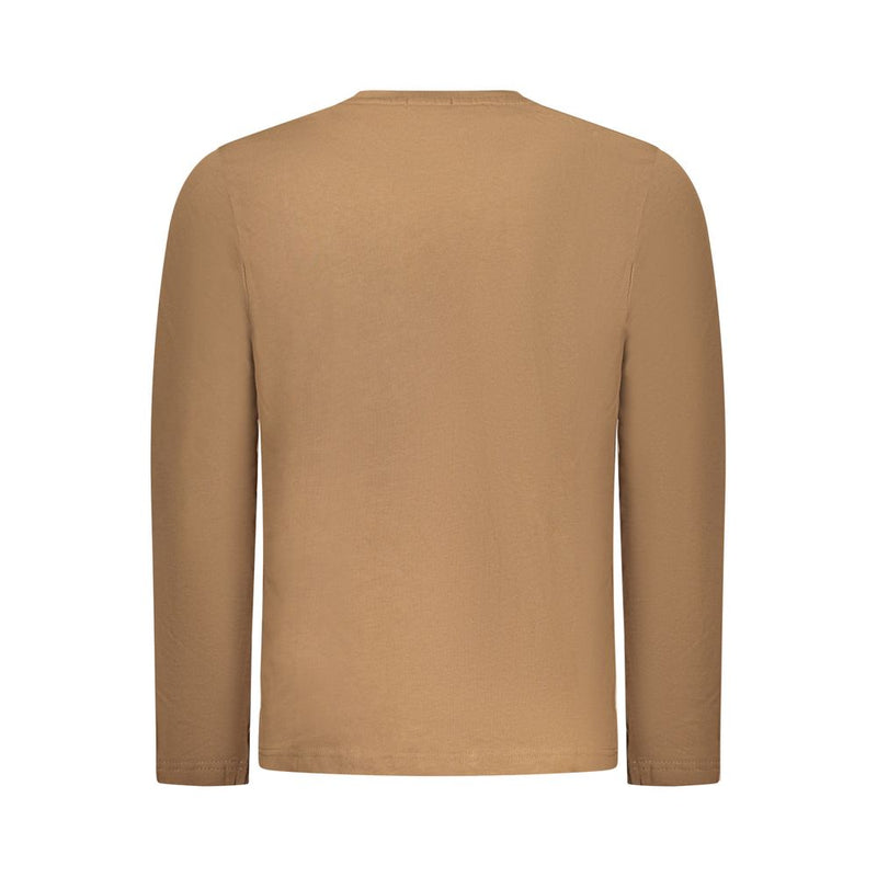 T-Shirt en Coton Marron Coveri Moving pour Homme