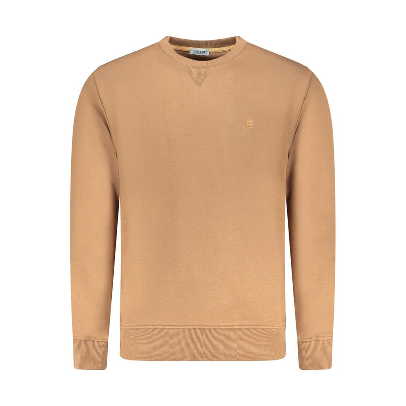 Coveri Moving Brown Cotton Sweatshirt for Men